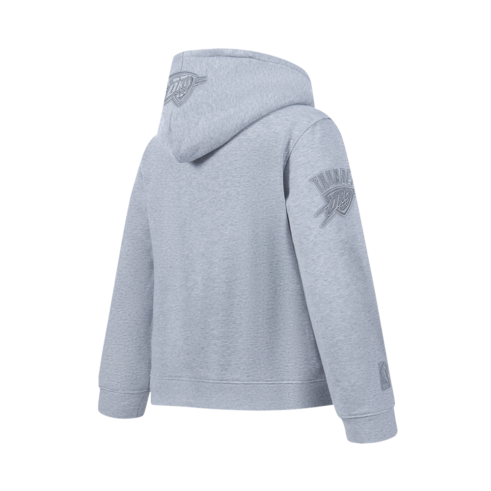 NBA OKLAHOMA CITY THUNDER NEUTRAL BIG BOY'S FLC PO HOODIE (DARK HEATHER GRAY)