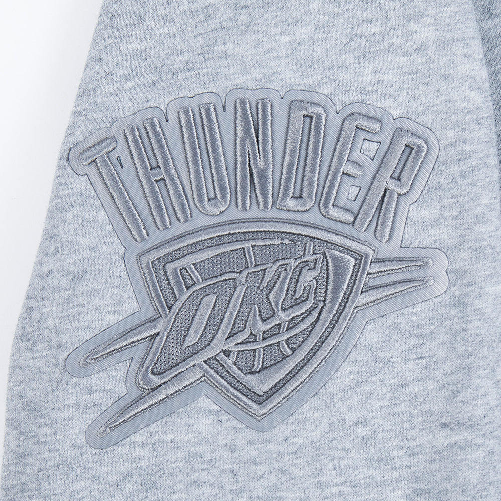 NBA OKLAHOMA CITY THUNDER NEUTRAL BIG BOY'S FLC PO HOODIE (DARK HEATHER GRAY)