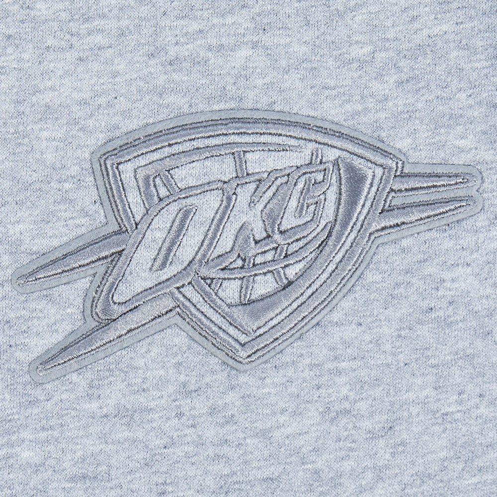 NBA OKLAHOMA CITY THUNDER NEUTRAL BIG BOY'S FLC PO HOODIE (DARK HEATHER GRAY)