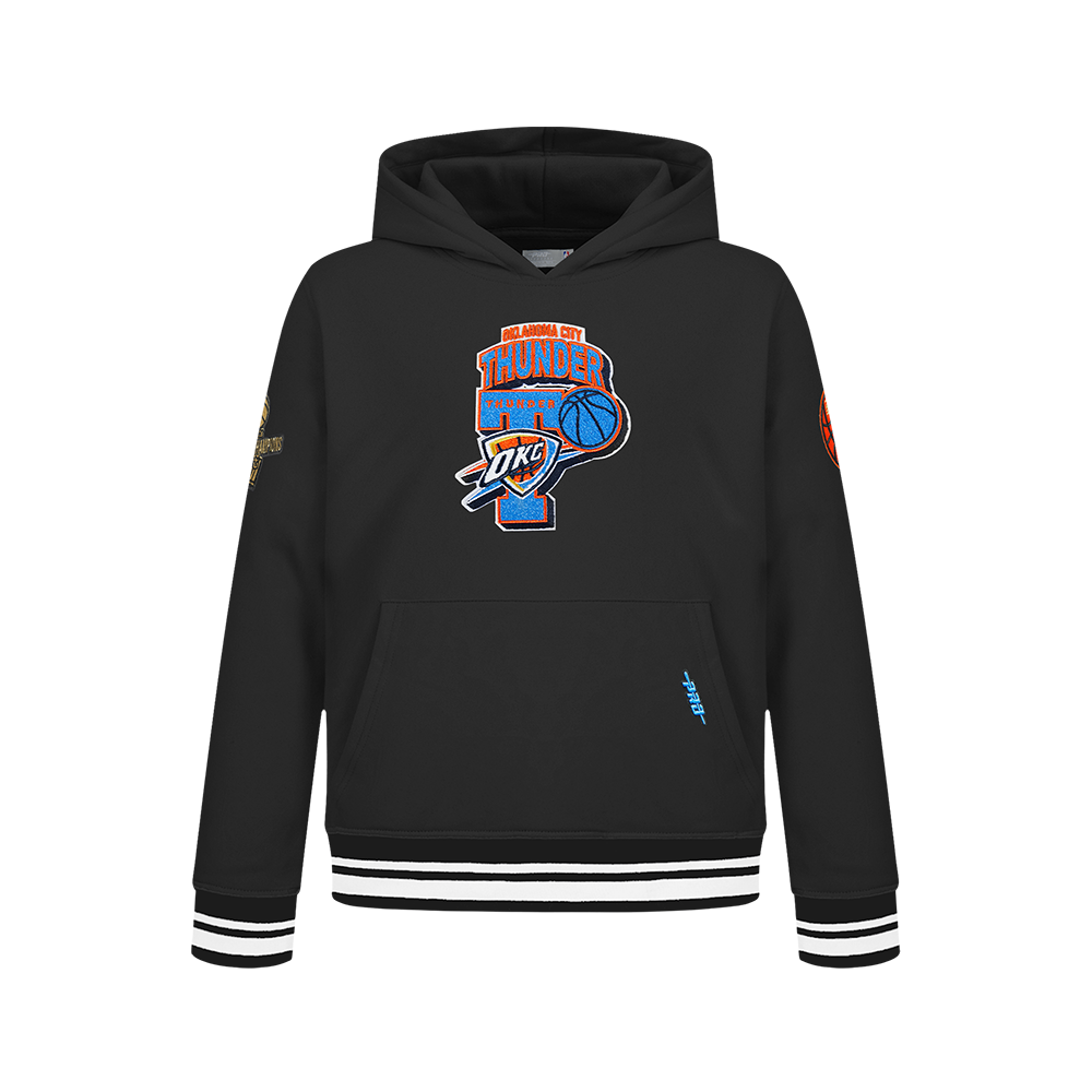 OKLAHOMA CITY THUNDER NBA FINALS 2025 BIG BOY'S RIB FLEECE PO HOODIE (BLACK)