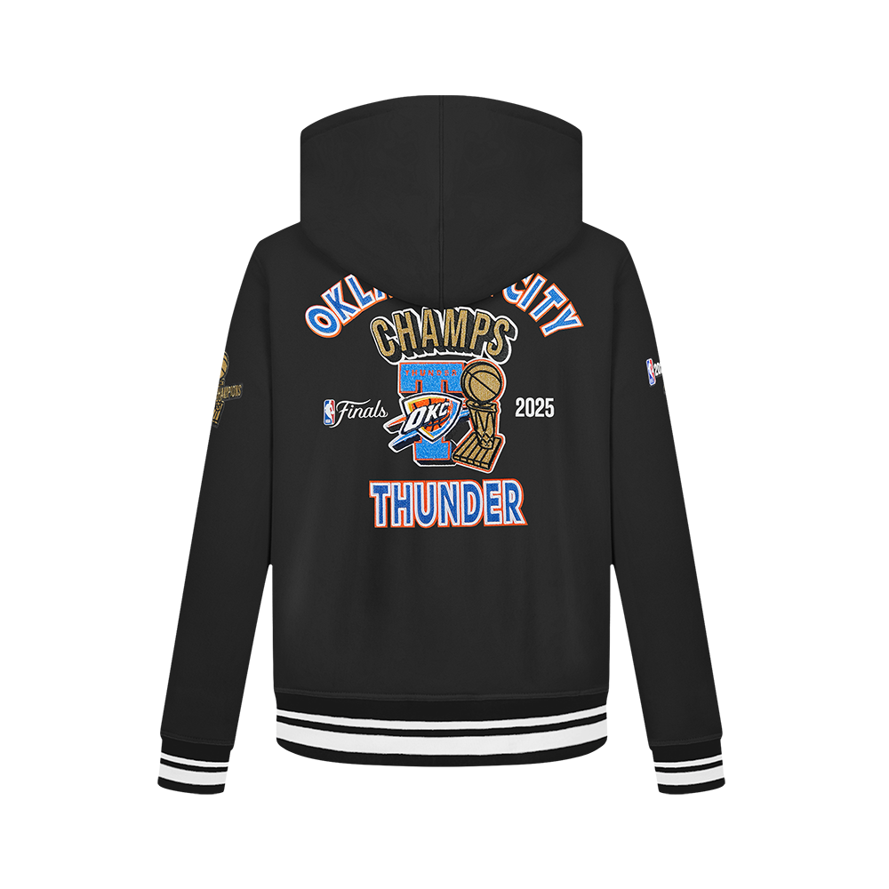OKLAHOMA CITY THUNDER NBA FINALS 2025 BIG BOY'S RIB FLEECE PO HOODIE (BLACK)