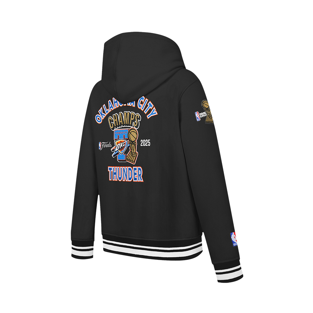 OKLAHOMA CITY THUNDER NBA FINALS 2025 BIG BOY'S RIB FLEECE PO HOODIE (BLACK)
