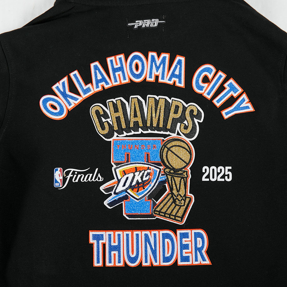 OKLAHOMA CITY THUNDER NBA FINALS 2025 BIG BOY'S RIB FLEECE PO HOODIE (BLACK)