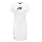 NBA OKLAHOMA CITY THUNDER CLASSIC WOMEN'S BODY CON DRESS (WHITE)