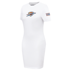 NBA OKLAHOMA CITY THUNDER CLASSIC WOMEN'S BODY CON DRESS (WHITE)