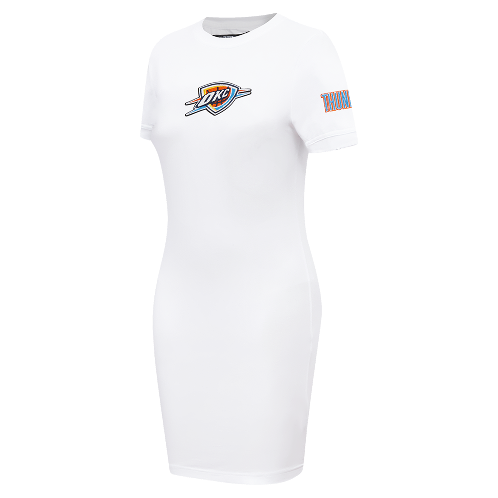 NBA OKLAHOMA CITY THUNDER CLASSIC WOMEN'S BODY CON DRESS (WHITE)