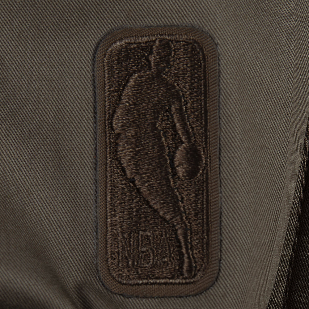 NBA OKLAHOMA CITY THUNDER NEUTRAL BIG BOY'S TWILL JACKET (DARK TAUPE)