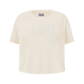 NBA OKLAHOMA CITY THUNDER NEUTRAL T-SHIRT À MANCHES COURTES ET À COUPE CARRÉE POUR FILLE JUNIOR (COQUILLE D'ŒUF)