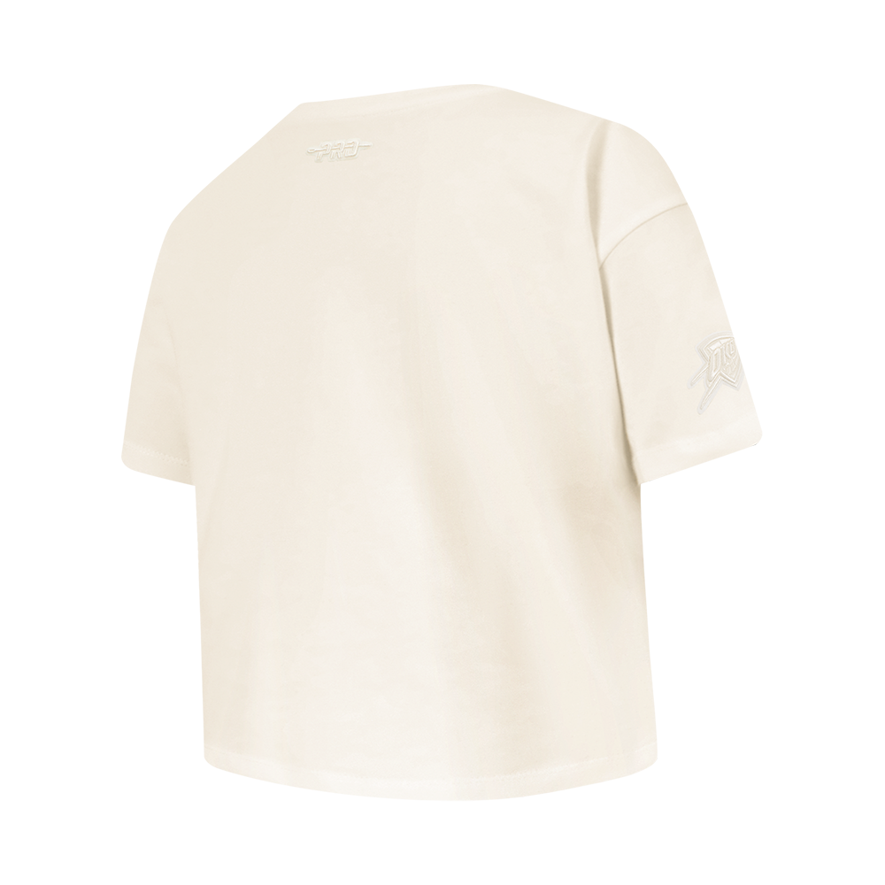 NBA OKLAHOMA CITY THUNDER NEUTRAL T-SHIRT À MANCHES COURTES ET À COUPE CARRÉE POUR FILLE JUNIOR (COQUILLE D'ŒUF)