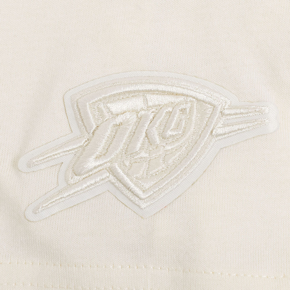 NBA OKLAHOMA CITY THUNDER NEUTRAL T-SHIRT À MANCHES COURTES ET À COUPE CARRÉE POUR FILLE JUNIOR (COQUILLE D'ŒUF)