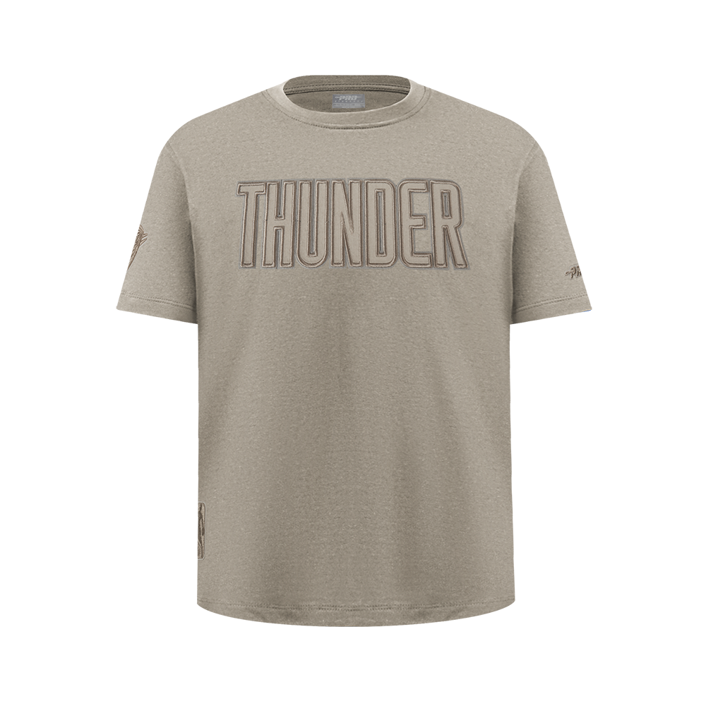 NBA OKLAHOMA CITY THUNDER NEUTRAL BIG GIRL'S SS BOXY TEE (TAUPE)