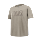 NBA OKLAHOMA CITY THUNDER NEUTRAL BIG GIRL'S SS BOXY TEE (TAUPE)