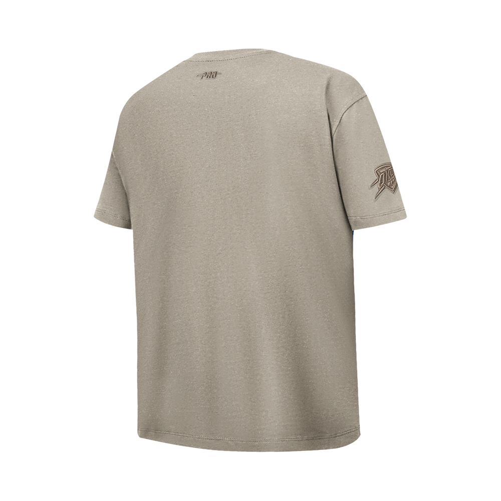 NBA OKLAHOMA CITY THUNDER NEUTRAL BIG GIRL'S SS BOXY TEE (TAUPE)