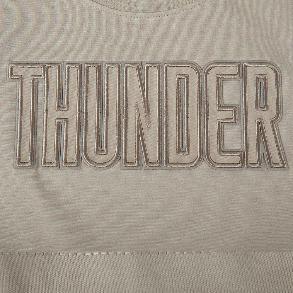 NBA OKLAHOMA CITY THUNDER NEUTRAL BIG GIRL'S SS BOXY TEE (TAUPE)