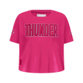 NBA OKLAHOMA CITY THUNDER TRIPLE PINK BIG GIRL'S SS BOXY TEE (BEETROOT PURPLE)