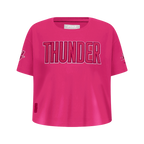 NBA OKLAHOMA CITY THUNDER TRIPLE PINK BIG GIRL'S SS BOXY TEE (BEETROOT PURPLE)