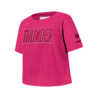 NBA OKLAHOMA CITY THUNDER TRIPLE PINK BIG GIRL'S SS BOXY TEE (BEETROOT PURPLE)