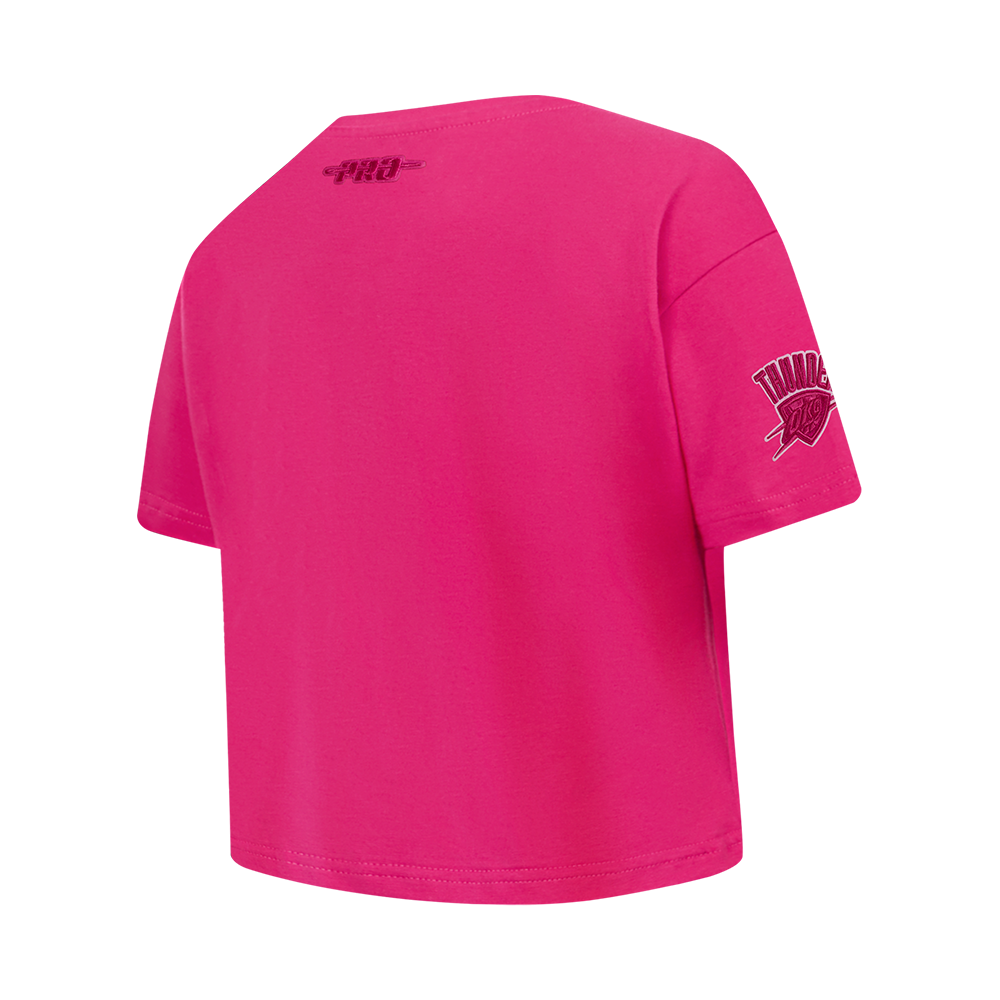 NBA OKLAHOMA CITY THUNDER TRIPLE PINK BIG GIRL'S SS BOXY TEE (BEETROOT PURPLE)