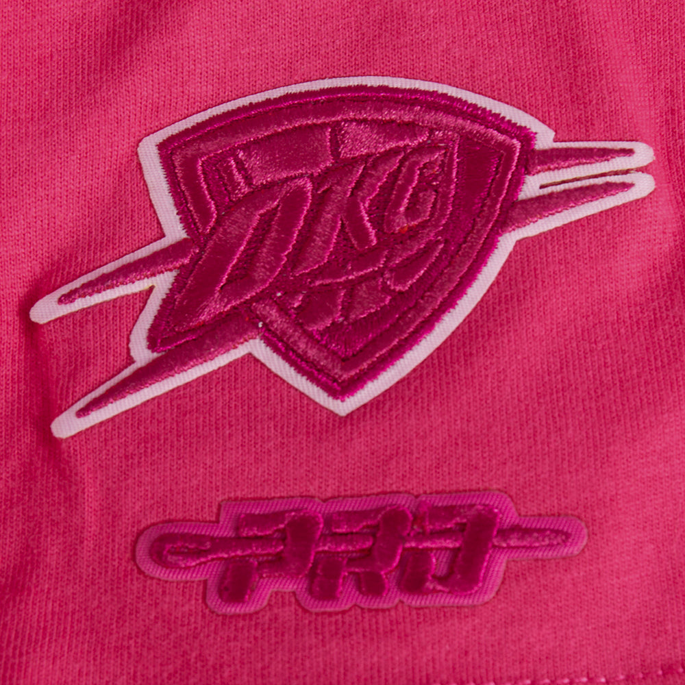 NBA OKLAHOMA CITY THUNDER TRIPLE PINK BIG GIRL'S SS BOXY TEE (BEETROOT PURPLE)