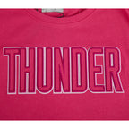 NBA OKLAHOMA CITY THUNDER TRIPLE PINK BIG GIRL'S SS BOXY TEE (BEETROOT PURPLE)