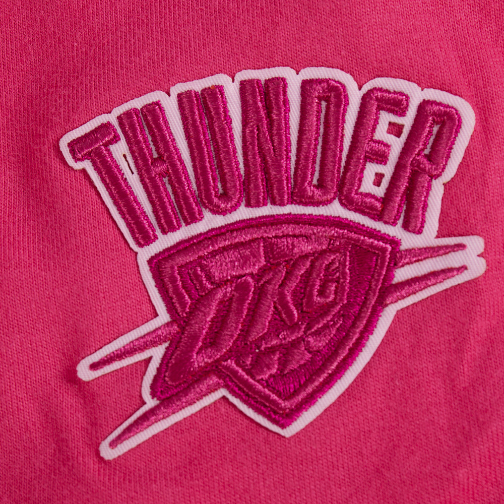 NBA OKLAHOMA CITY THUNDER TRIPLE PINK BIG GIRL'S SS BOXY TEE (BEETROOT PURPLE)