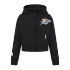 NBA OKLAHOMA CITY THUNDER CLASSIC CHANDAIL À CAPUCHON EN MOLLETON À GLISSIÈRE POUR FILLE JUNIOR (NOIR)