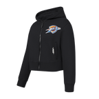 NBA OKLAHOMA CITY THUNDER CLASSIC CHANDAIL À CAPUCHON EN MOLLETON À GLISSIÈRE POUR FILLE JUNIOR (NOIR)