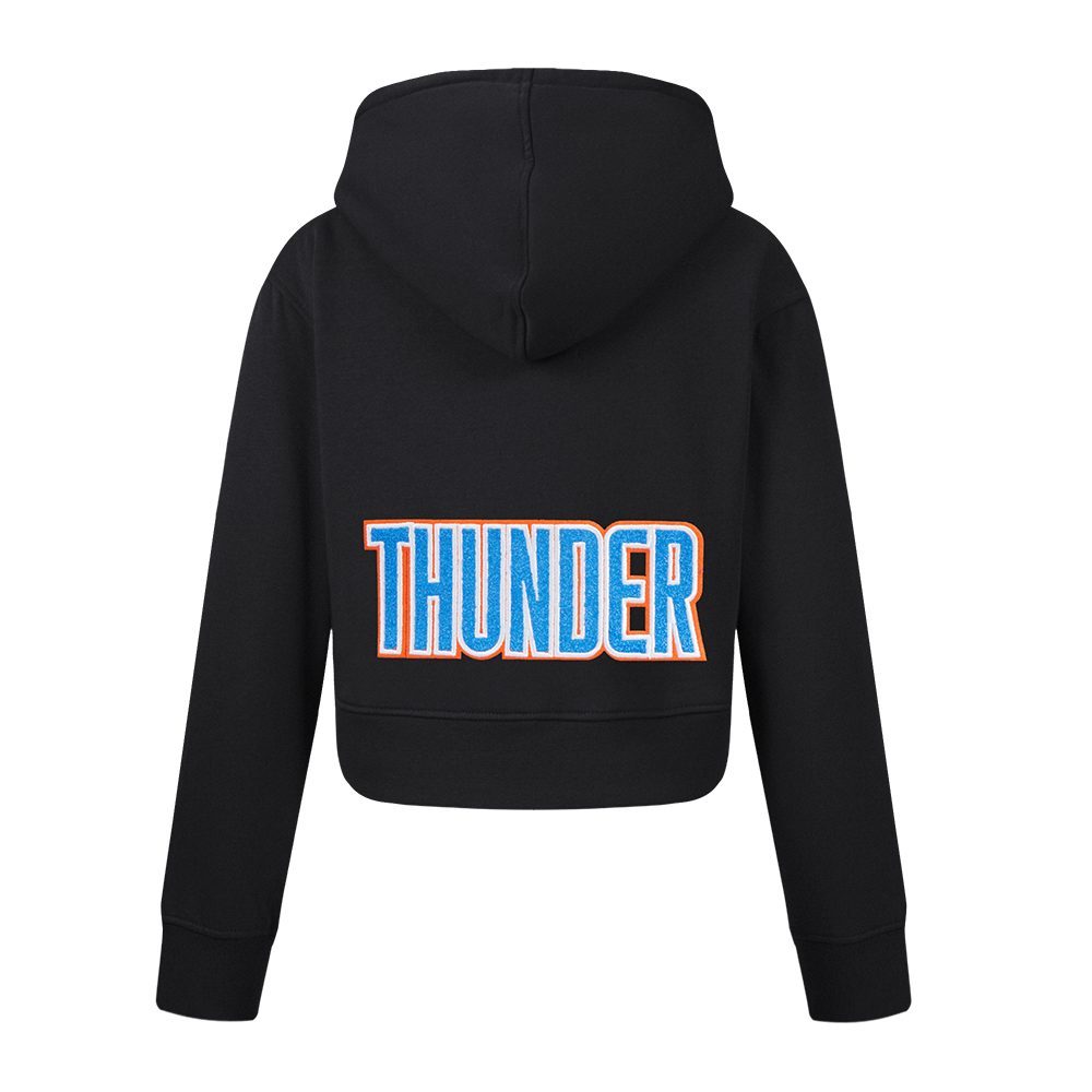NBA OKLAHOMA CITY THUNDER CLASSIC CHANDAIL À CAPUCHON EN MOLLETON À GLISSIÈRE POUR FILLE JUNIOR (NOIR)