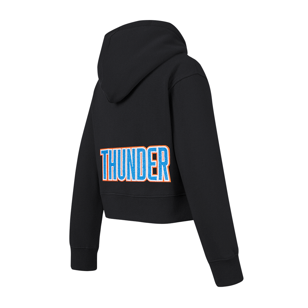 NBA OKLAHOMA CITY THUNDER CLASSIC CHANDAIL À CAPUCHON EN MOLLETON À GLISSIÈRE POUR FILLE JUNIOR (NOIR)