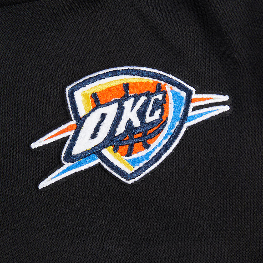 NBA OKLAHOMA CITY THUNDER CLASSIC CHANDAIL À CAPUCHON EN MOLLETON À GLISSIÈRE POUR FILLE JUNIOR (NOIR)