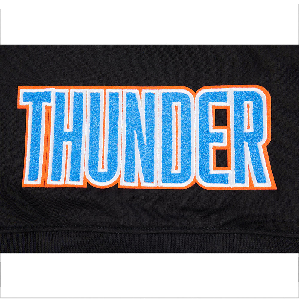 NBA OKLAHOMA CITY THUNDER CLASSIC CHANDAIL À CAPUCHON EN MOLLETON À GLISSIÈRE POUR FILLE JUNIOR (NOIR)
