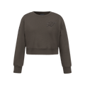 NBA OKLAHOMA CITY THUNDER NEUTRAL BIG GIRL'S FLC CREWNECK (DARK TAUPE)
