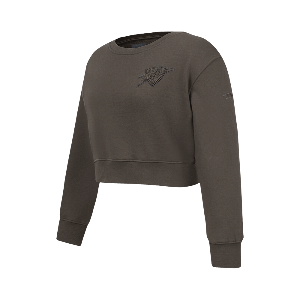 NBA OKLAHOMA CITY THUNDER NEUTRAL BIG GIRL'S FLC CREWNECK (DARK TAUPE)