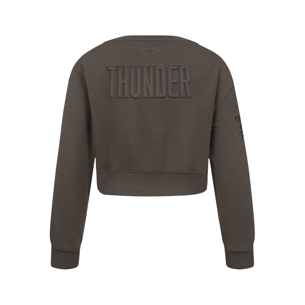 NBA OKLAHOMA CITY THUNDER NEUTRAL BIG GIRL'S FLC CREWNECK (DARK TAUPE)