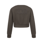 NBA OKLAHOMA CITY THUNDER NEUTRAL BIG GIRL'S FLC CREWNECK (DARK TAUPE)