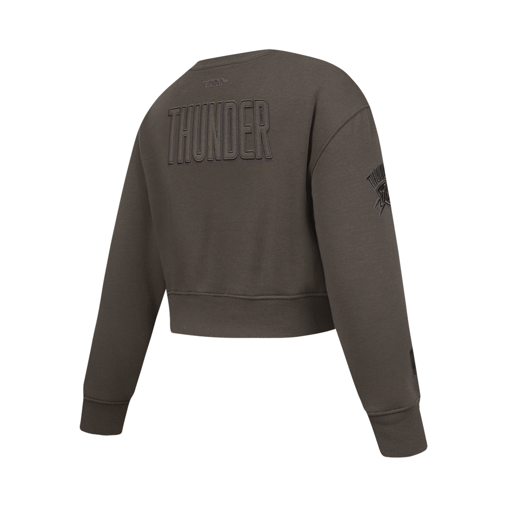 NBA OKLAHOMA CITY THUNDER NEUTRAL BIG GIRL'S FLC CREWNECK (DARK TAUPE)