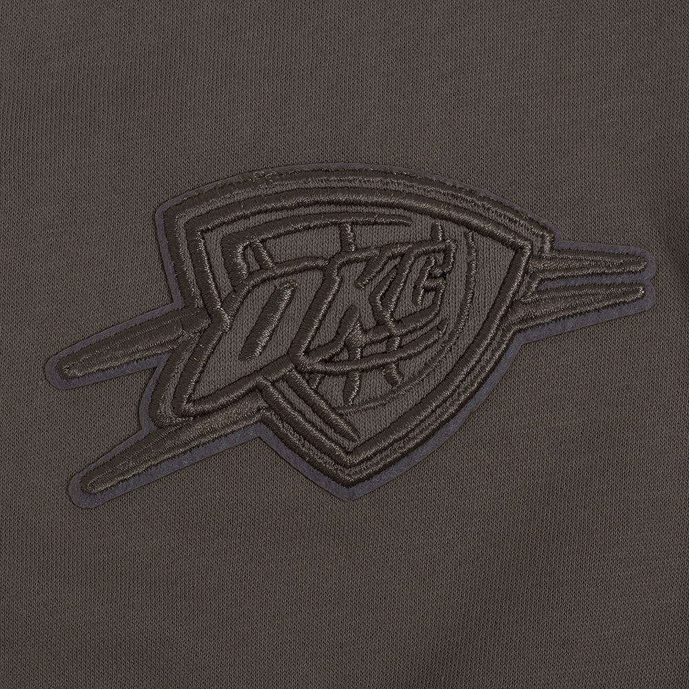 NBA OKLAHOMA CITY THUNDER NEUTRAL BIG GIRL'S FLC CREWNECK (DARK TAUPE)