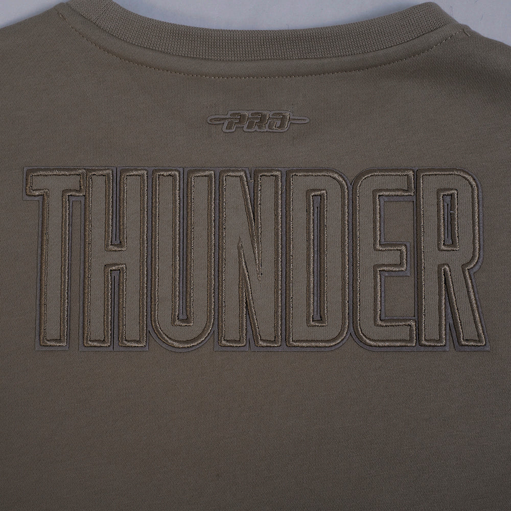 NBA OKLAHOMA CITY THUNDER NEUTRAL BIG GIRL'S FLC CREWNECK (DARK TAUPE)