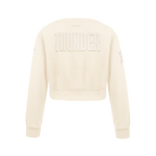 NBA OKLAHOMA CITY THUNDER NEUTRAL BIG GIRL'S FLC CREWNECK (EGGSHELL)