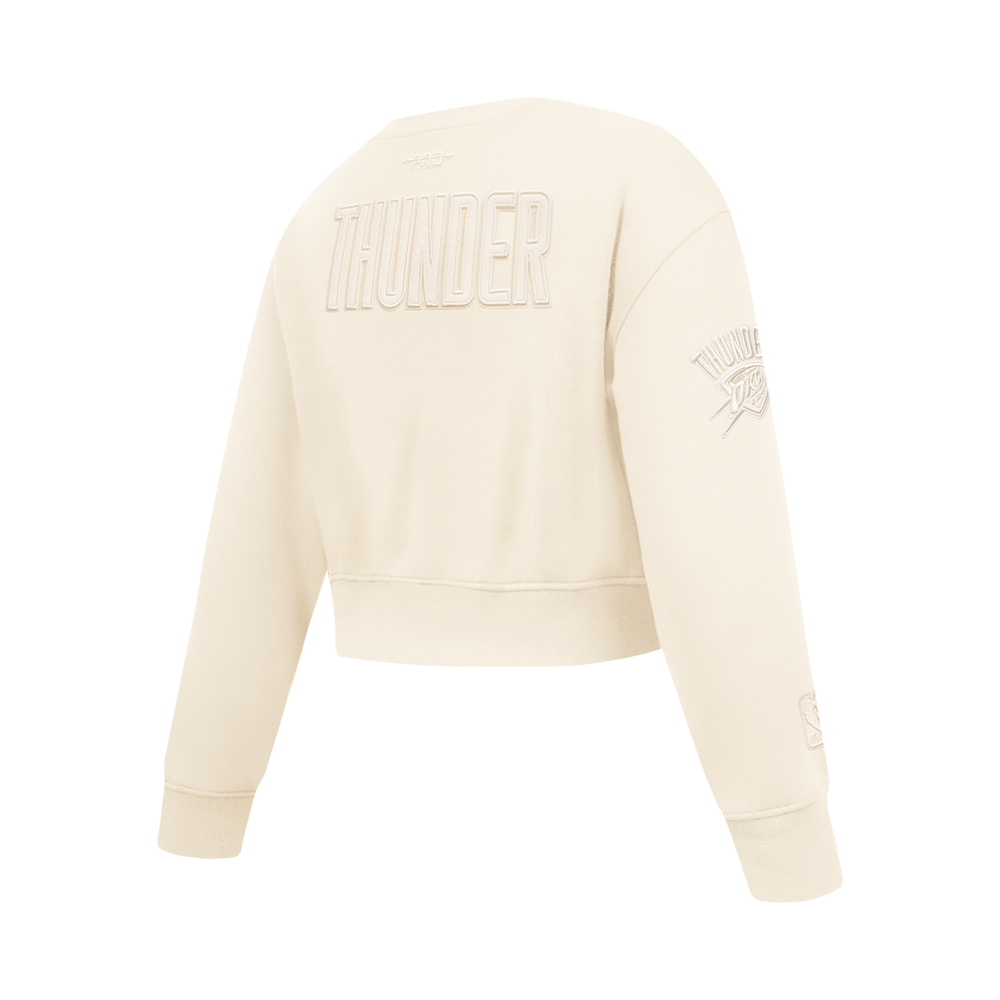 NBA OKLAHOMA CITY THUNDER NEUTRAL BIG GIRL'S FLC CREWNECK (EGGSHELL)