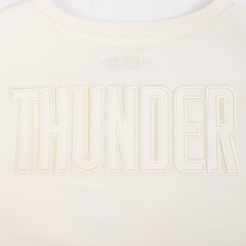 NBA OKLAHOMA CITY THUNDER NEUTRAL BIG GIRL'S FLC CREWNECK (EGGSHELL)