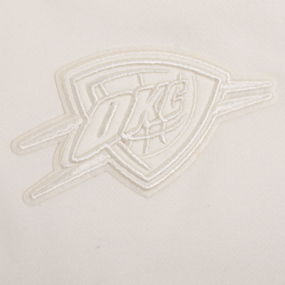 NBA OKLAHOMA CITY THUNDER NEUTRAL CHANDAIL À CAPUCHON EN MOLLETON POUR FILLE JUNIOR (COQUILLE D'ŒUF)