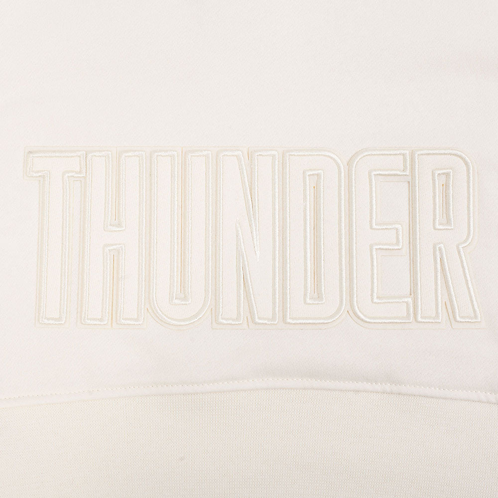 NBA OKLAHOMA CITY THUNDER NEUTRAL CHANDAIL À CAPUCHON EN MOLLETON POUR FILLE JUNIOR (COQUILLE D'ŒUF)