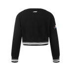 NBA OKLAHOMA CITY THUNDER RETRO CLASSIC BIG GIRL'S RIB FLC CREWNECK (BLACK)