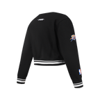 NBA OKLAHOMA CITY THUNDER RETRO CLASSIC BIG GIRL'S RIB FLC CREWNECK (BLACK)