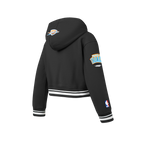 NBA OKLAHOMA CITY THUNDER RETRO CLASSIC BIG GIRL'S RIB FLC PO HOODIE (BLACK)