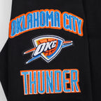 NBA OKLAHOMA CITY THUNDER RETRO CLASSIC BIG GIRL'S RIB FLC PO HOODIE (BLACK)