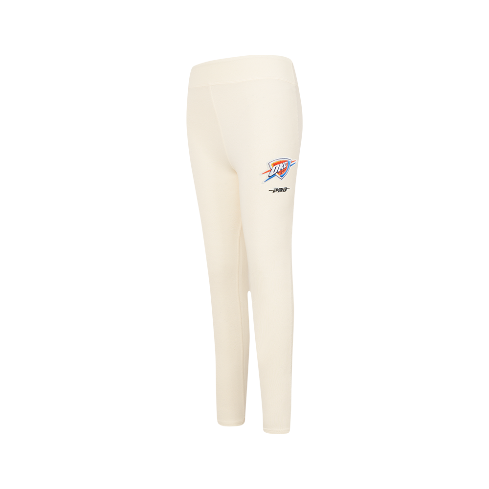 NBA OKLAHOMA CITY THUNDER RETRO CLASSIC BIG GIRL'S LEGGING (EGGSHELL)