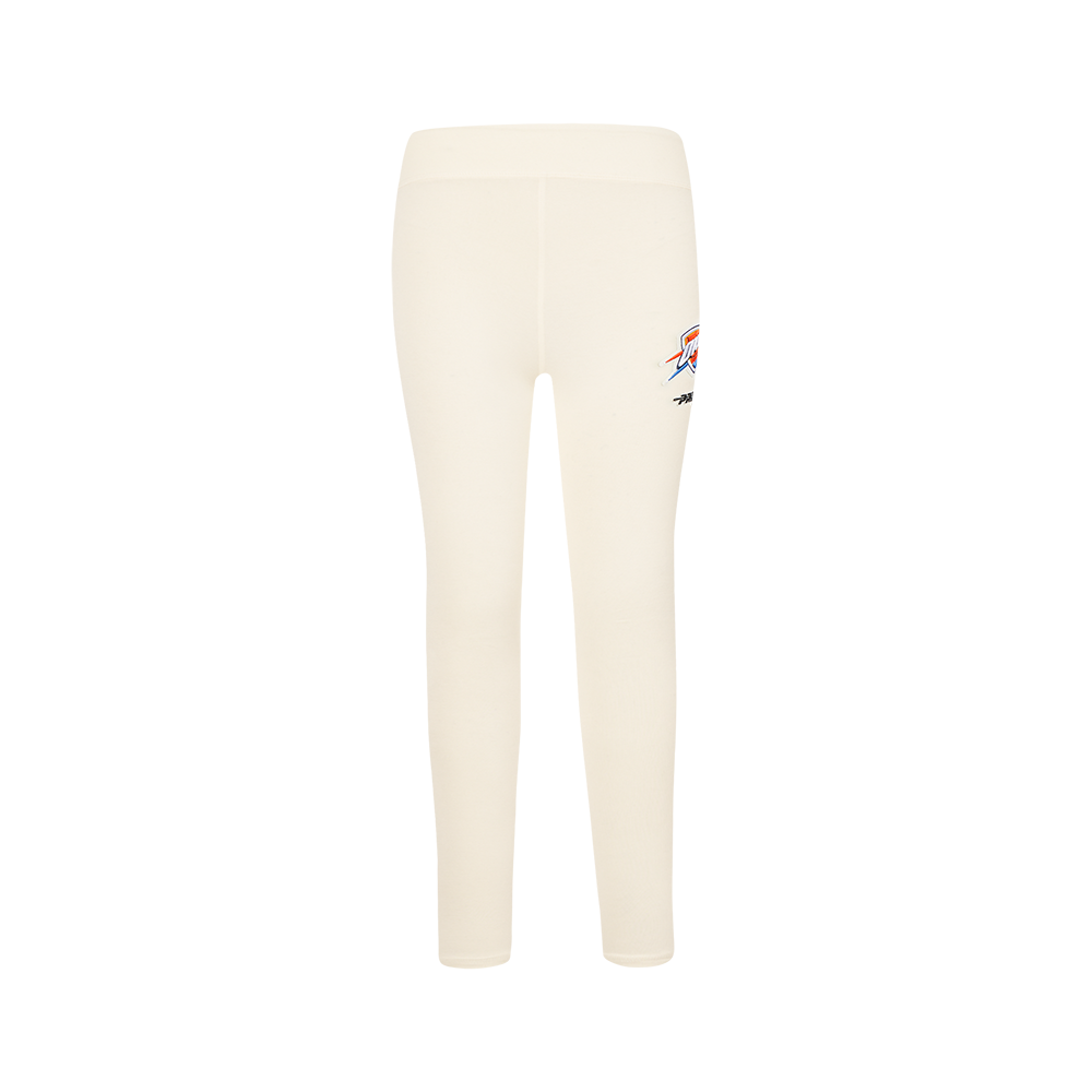 NBA OKLAHOMA CITY THUNDER RETRO CLASSIC BIG GIRL'S LEGGING (EGGSHELL)