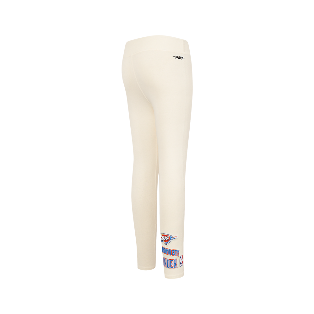 NBA OKLAHOMA CITY THUNDER RETRO CLASSIC BIG GIRL'S LEGGING (EGGSHELL)